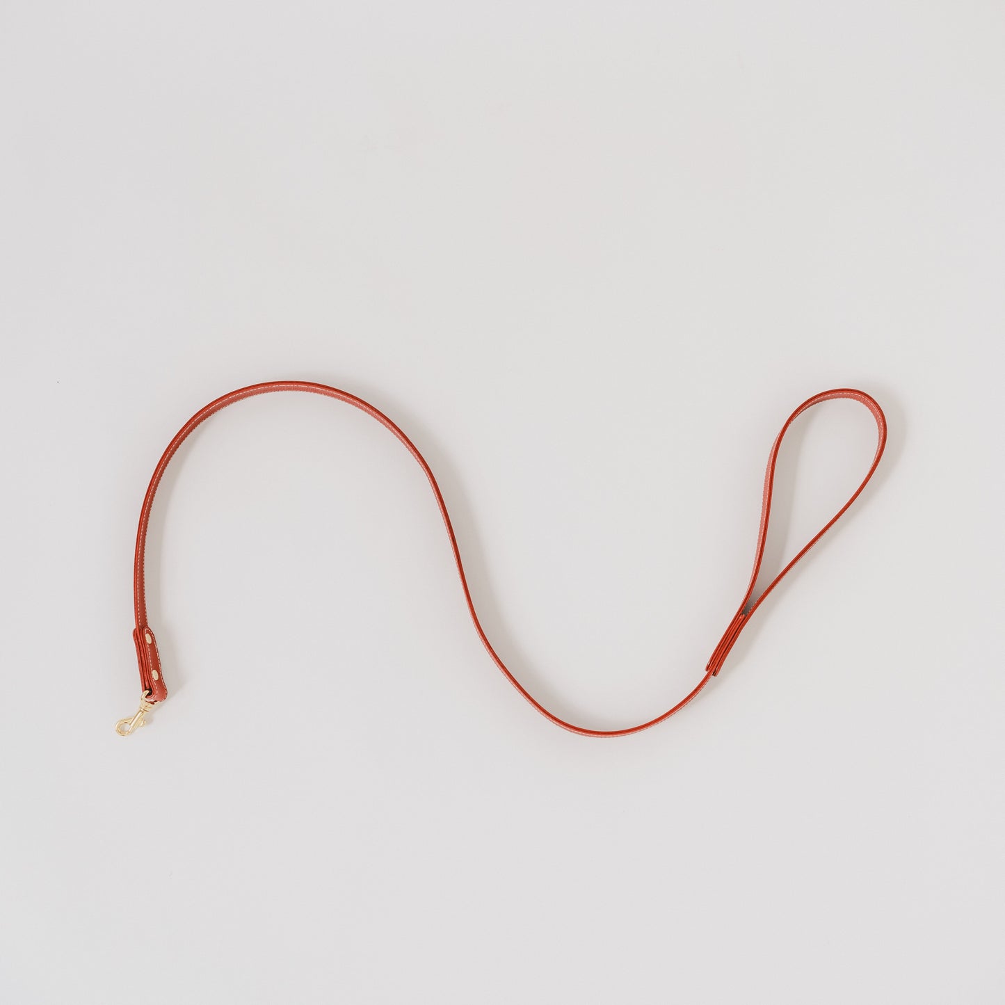 Classic wide dog collar & leash, Rosso M